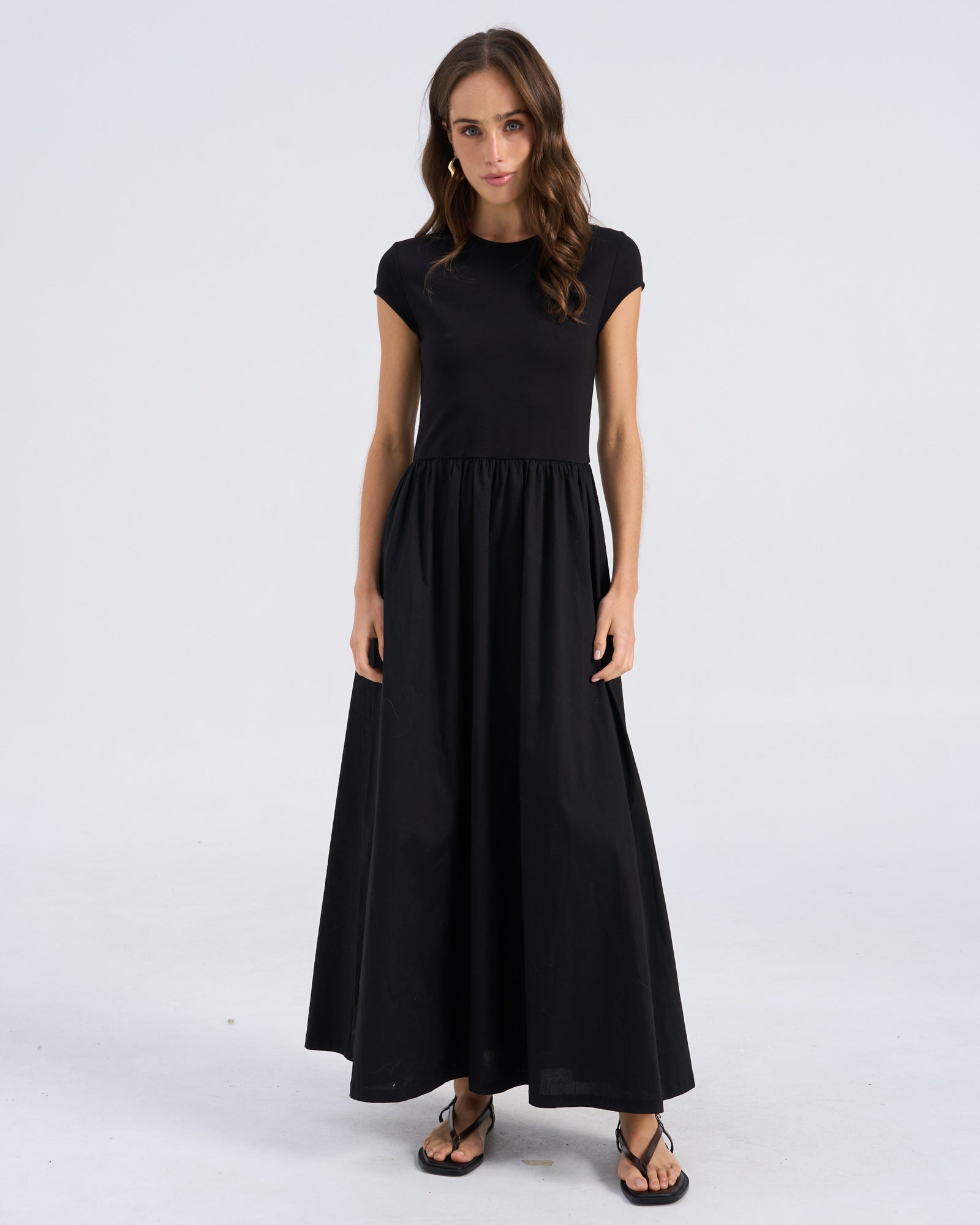 AWROSEMARY CAP SLEEVE MAXI DRESS